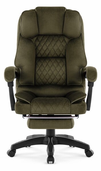 Scaun de birou ergonomic HC-1031 cu suport pentru picioare – verde măslin