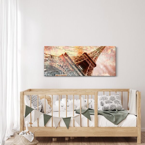 Tablou - Turnul Eiffel în stil vintage (120x50 cm)