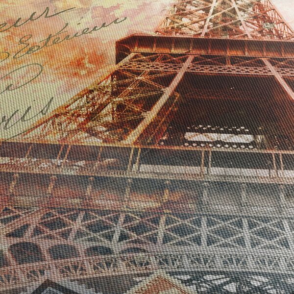 Tablou - Turnul Eiffel în stil vintage (150x105 cm)