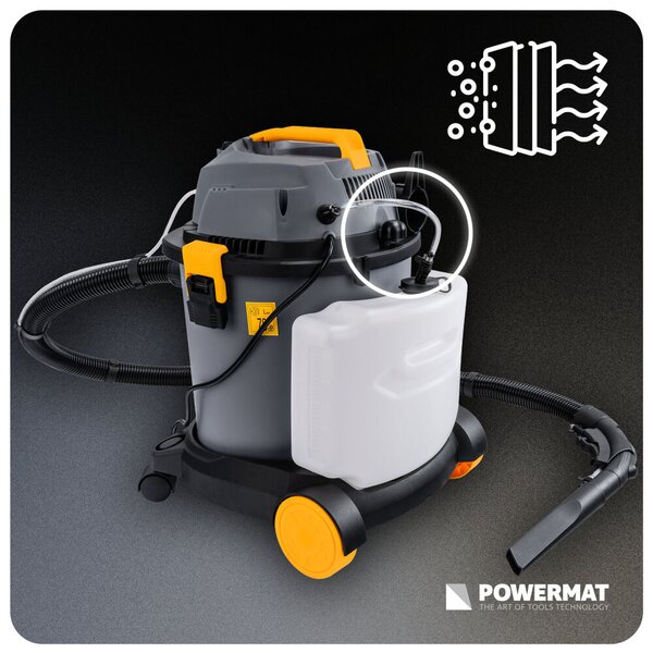 Aspirator industrial pentru covoare de 2000 W, pentru aspirare umedă și uscată, cu o capacitate de 20 l
