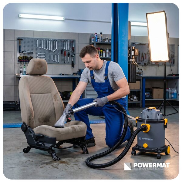 Aspirator industrial pentru covoare de 2000 W, pentru aspirare umedă și uscată, cu o capacitate de 20 l