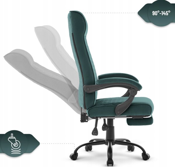 Scaun de birou ergonomic HC-1030, cu șezut cu arc și o capacitate de încărcare de 120 kg – smarald