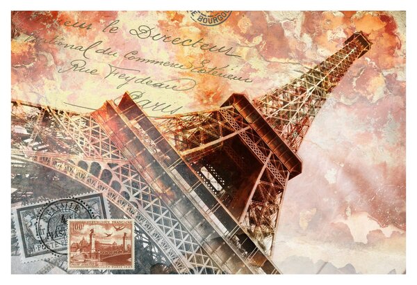 Tablou - Turnul Eiffel în stil vintage (90x60 cm)