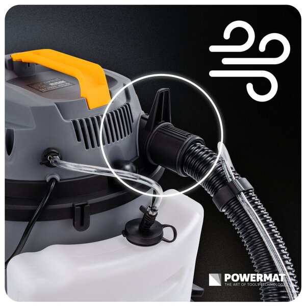 Aspirator industrial pentru covoare de 2000 W, pentru aspirare umedă și uscată, cu o capacitate de 20 l