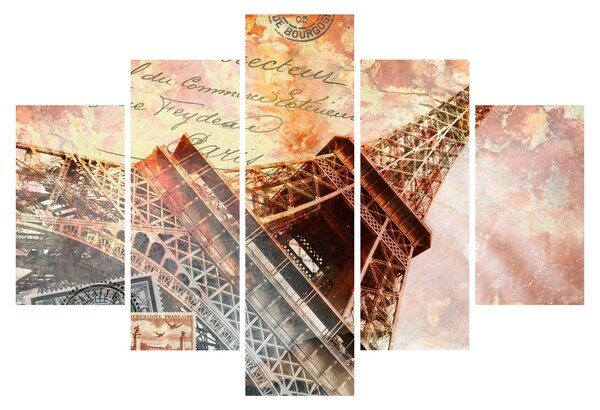 Tablou - Turnul Eiffel în stil vintage (150x105 cm)