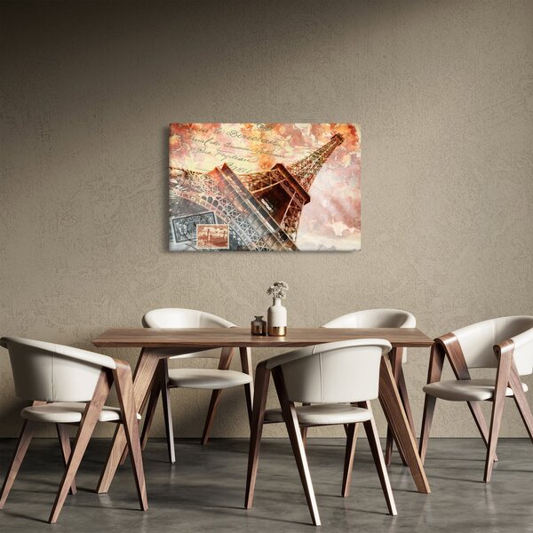 Tablou - Turnul Eiffel în stil vintage (90x60 cm)