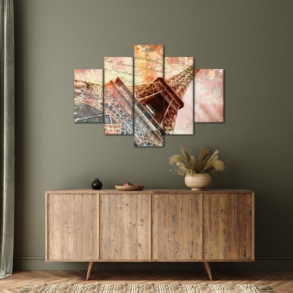 Tablou - Turnul Eiffel în stil vintage (150x105 cm)