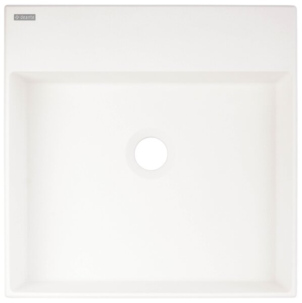 Deante Correo lavoar 40x40 cm pătrat de blat alb mat CQR_AU4S