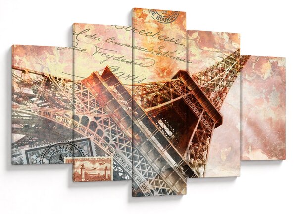 Tablou - Turnul Eiffel în stil vintage (150x105 cm)