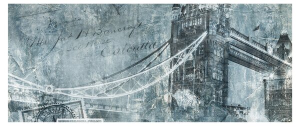 Tablou - Tower Bridge în tonuri reci (120x50 cm)