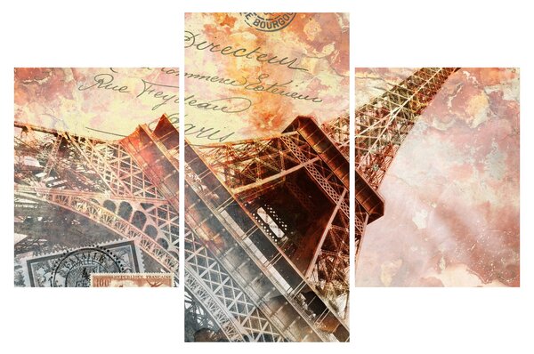 Tablou - Turnul Eiffel în stil vintage (90x60 cm)