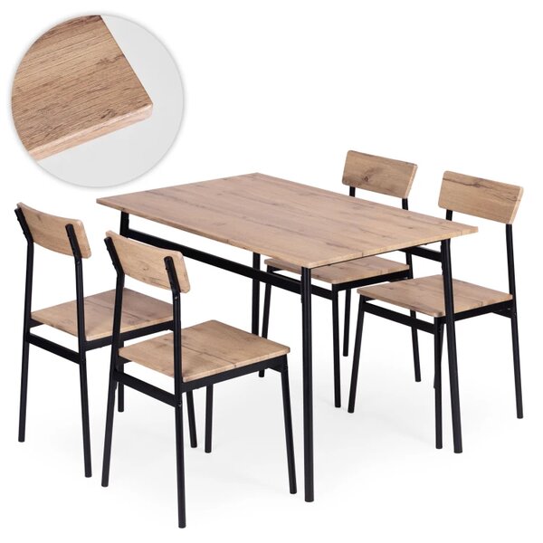 Set de masă - masă + 4 scaune Maro