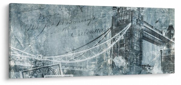 Tablou - Tower Bridge în tonuri reci (120x50 cm)