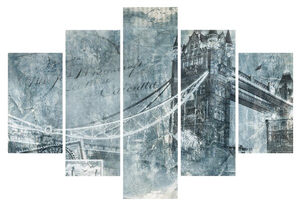 Tablou - Tower Bridge în tonuri reci (150x105 cm)