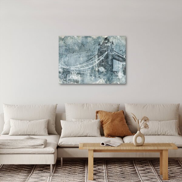Tablou - Tower Bridge în tonuri reci (70x50 cm)