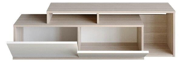 Comoda TV Nexera, stejar deschis/alb, PAL melaminat, 150x35x43 cm