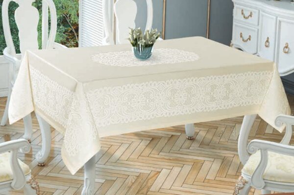 Fata de masa Tropik Home - Princely Pano, 150x220cm ecru