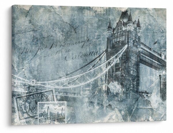 Tablou - Tower Bridge în tonuri reci (70x50 cm)