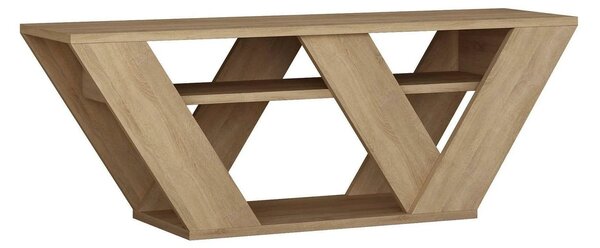 Comoda TV PIPRALLA, stejar, PAL melaminat, 110x30x40 cm