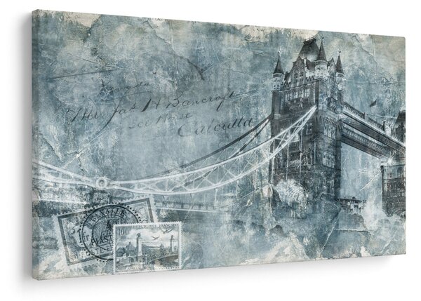 Tablou - Tower Bridge în tonuri reci (90x60 cm)