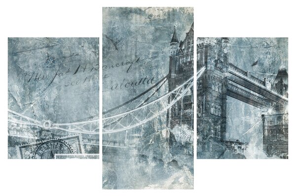 Tablou - Tower Bridge în tonuri reci (90x60 cm)