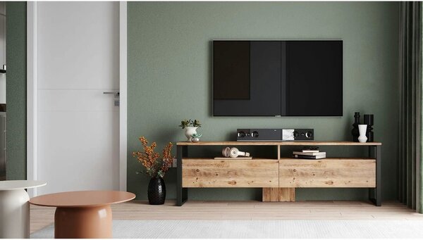 Comoda TV ML19-A, pin atlantic, PAL melaminat/plastic, 180x36x56 cm
