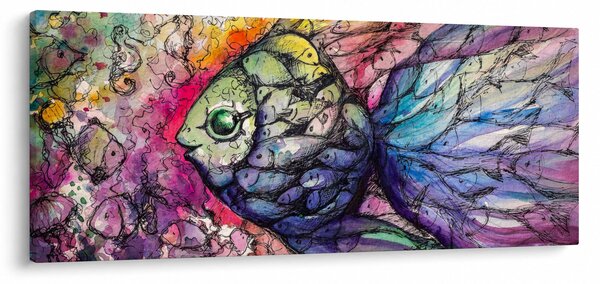 Tablou - Peștișorul colorat (120x50 cm)