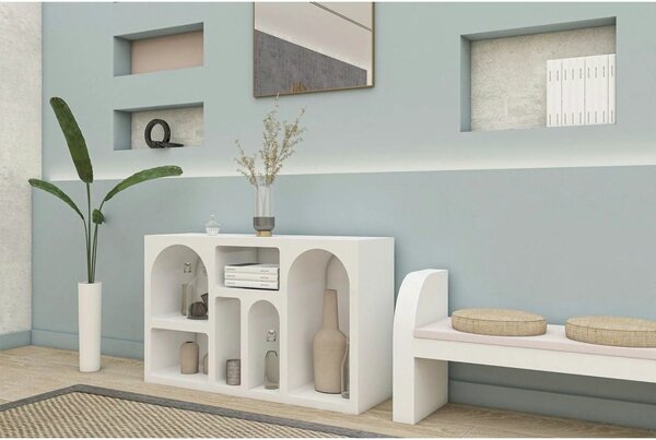 Comoda LIVA, alb, PAL melaminat, 120x35x74 cm