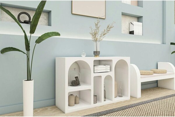 Comoda LIVA, alb, PAL melaminat, 120x35x74 cm
