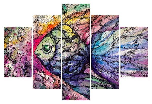 Tablou - Peștișorul colorat (150x105 cm)