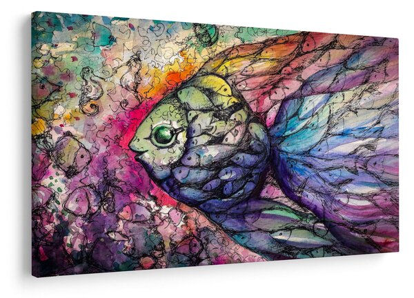 Tablou - Peștișorul colorat (90x60 cm)