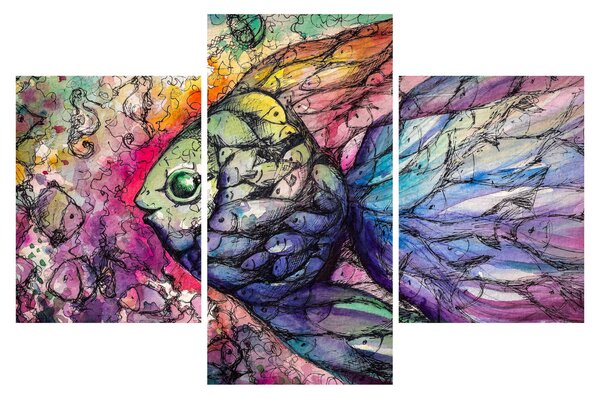 Tablou - Peștișorul colorat (90x60 cm)