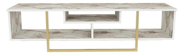 Comoda TV ASAL 150, bej/auriu, PAL melaminat, 150x35x40 cm
