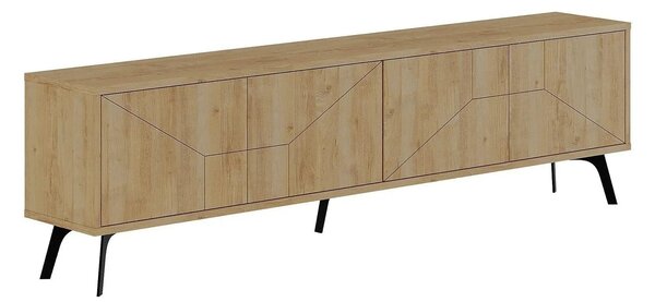 Comoda TV DUNE, stejar, PAL melaminat, 180x30x50 cm