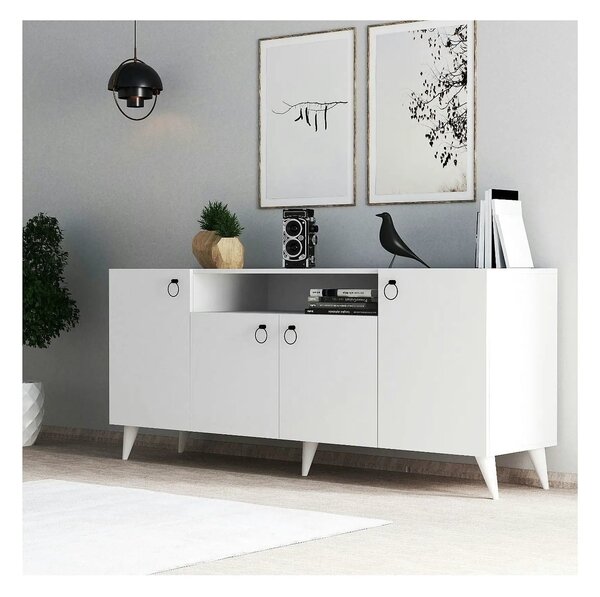 Comoda 616TNM1604, alb, PAL melaminat, 180x45x79 cm