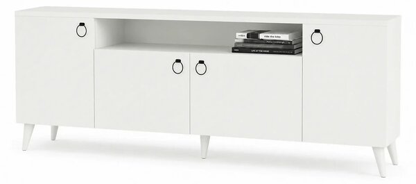 Comoda 616TNM1604, alb, PAL melaminat, 180x45x79 cm