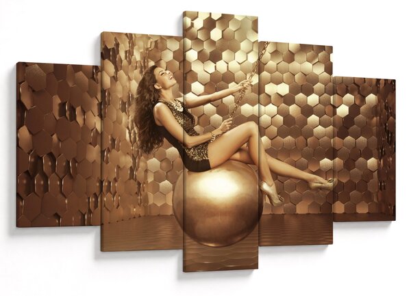 Tablou - Femeia în încăperea de aur (150x105 cm)