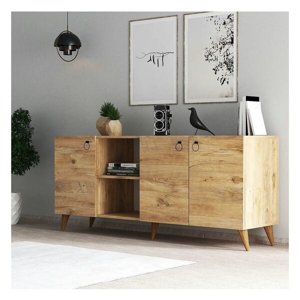 Comoda 616TNM1608, stejar, PAL melaminat, 180x45x79 cm