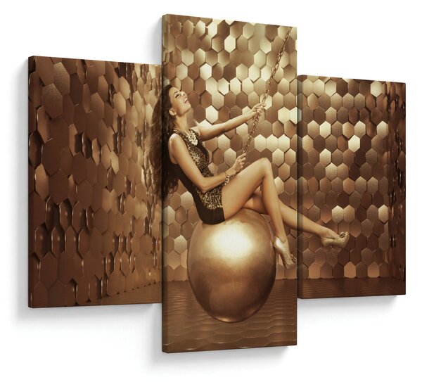 Tablou - Femeia în încăperea de aur (90x60 cm)