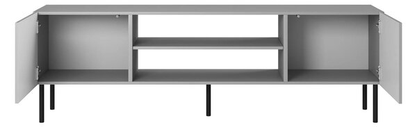 Comoda TV ASENSIO, gri mat/negru, PAL laminat, 180x42x57 cm