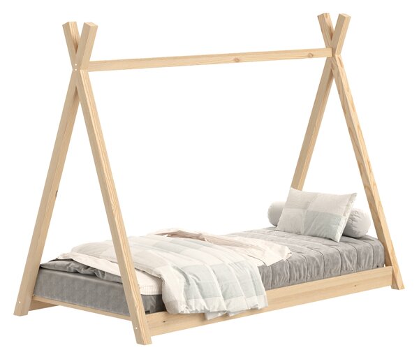 Pat copii Tipi 90x180 casă din lemn - pin