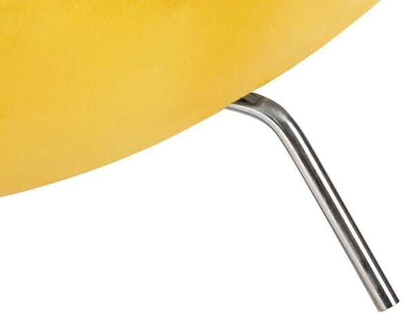 Fotoliu Egg Classic Velvet 77x73x106 cm - galben, catifea, bază din aluminiu