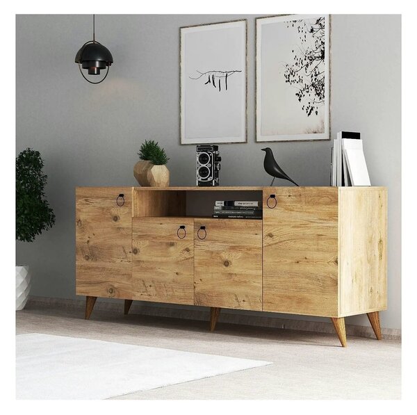 Comoda 616TNM1605, stejar, PAL melaminat, 180x45x79 cm