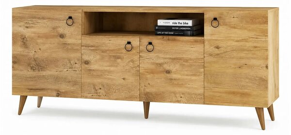Comoda 616TNM1605, stejar, PAL melaminat, 180x45x79 cm