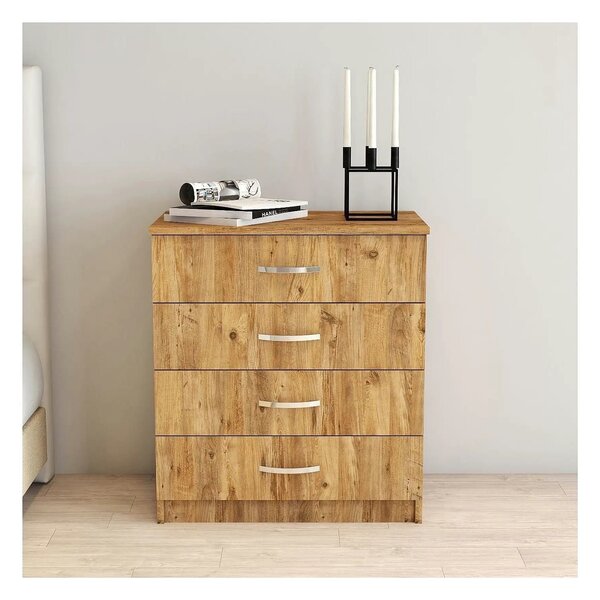 Comoda 616TNM1506, stejar, PAL melaminat, 72x45x81 cm
