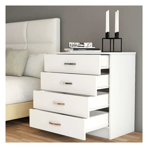 Comoda 616TNM1505, alb, PAL melaminat, 72x45x81 cm