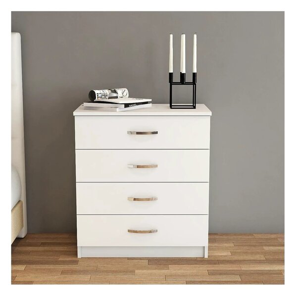 Comoda 616TNM1505, alb, PAL melaminat, 72x45x81 cm