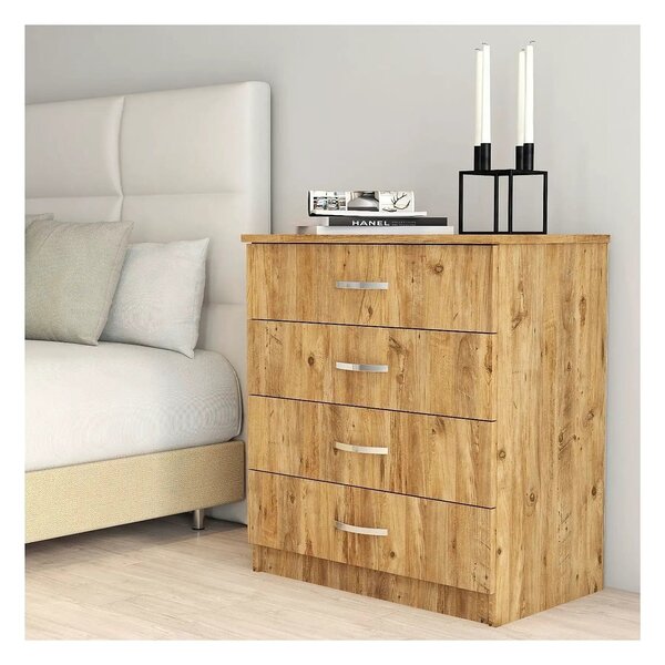 Comoda 616TNM1506, stejar, PAL melaminat, 72x45x81 cm