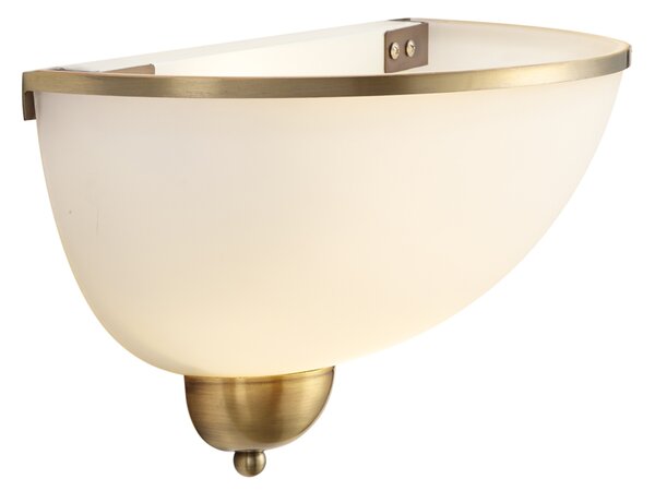 Lampă clasică de perete bronz cu sticlă opal - Katarina