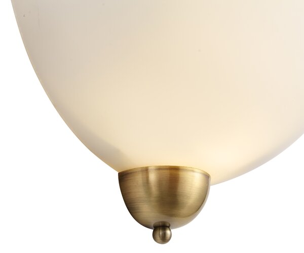 Lampă clasică de perete bronz cu sticlă opal - Katarina